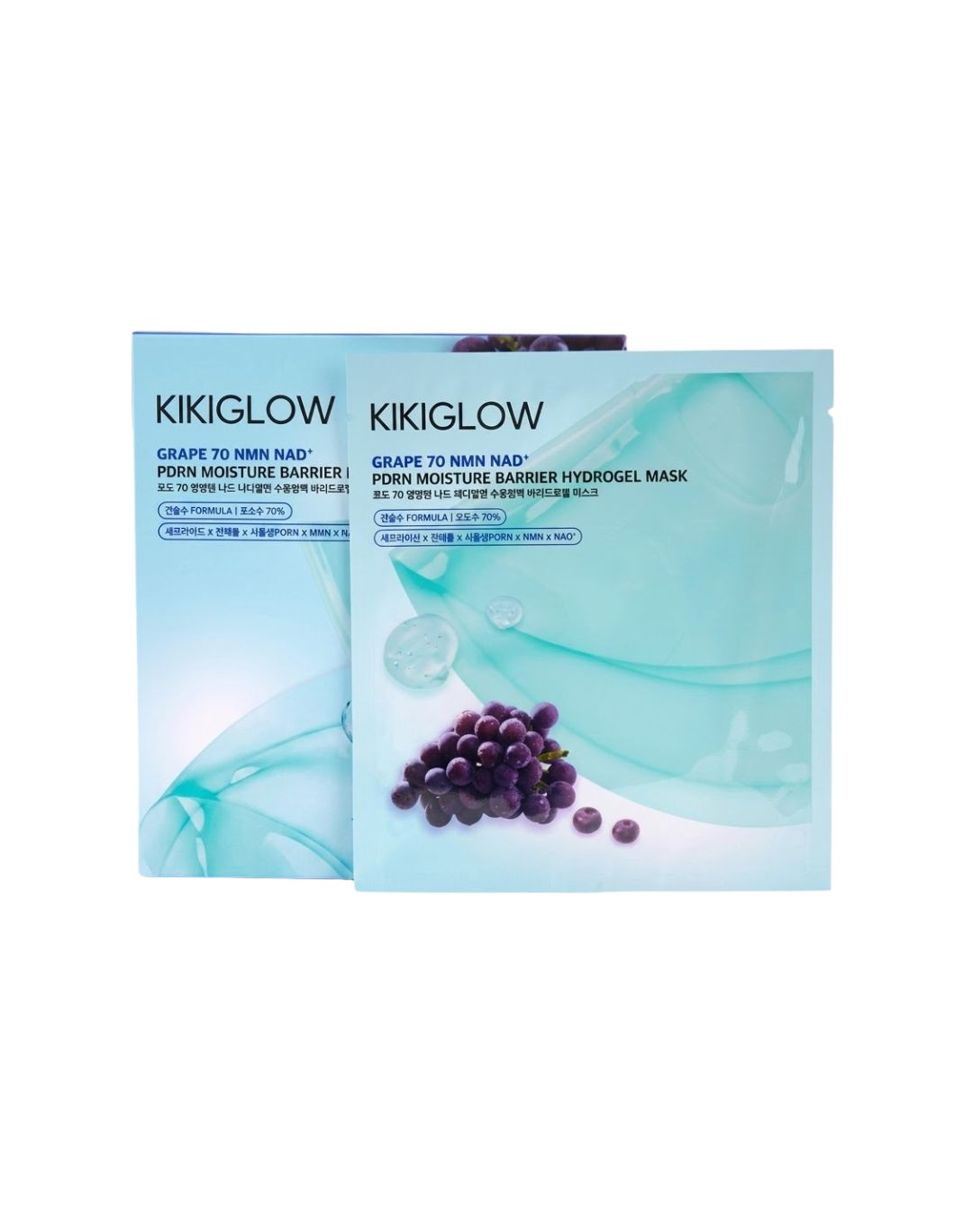 GRAPE 70 NMN NAD PDRN MOISTURE BARRIER HYDROGEL MASK (4pcs)