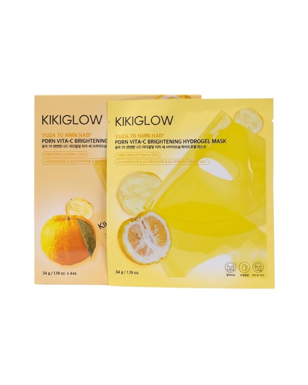 YUZA 70 NMN NAD PDRN VITA-C BRIGHTENING HYDROGEL MASK (4pcs)